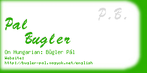 pal bugler business card